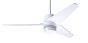 Modern Fan Company Velo DC 48 inch gloss white ceiling fan with white ABS blades and remote control