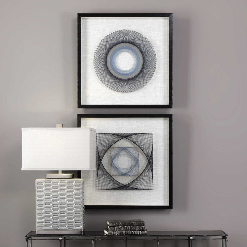 Uttermost 4111 String Duet Geometric Wall Art Set of 2 - ALCOVE LIGHTING