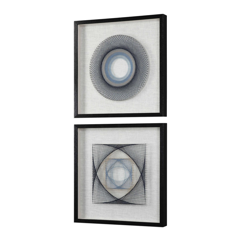 Uttermost 4111 String Duet Geometric Wall Art Set of 2 - ALCOVE LIGHTING