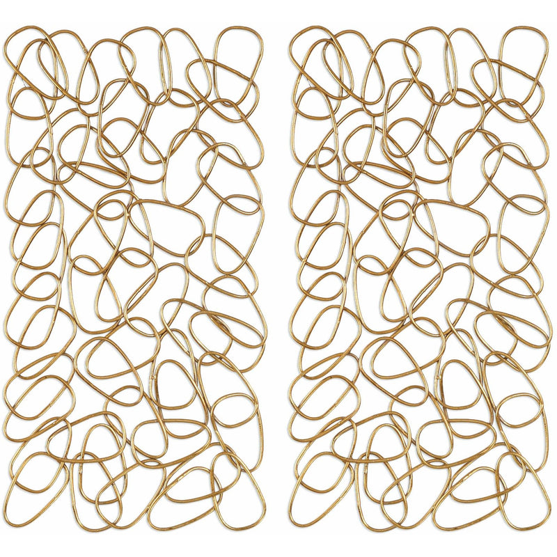 Uttermost 4124 In the Loop Gold Wall Art Set of 2