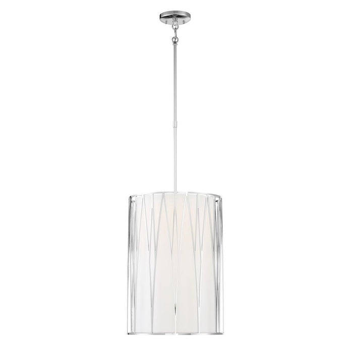 Minka Lavery Regal Terrace 1 Light LED Pendant with Poslished Nickel Finish (Pendant 14.25 in W x 32 in H)