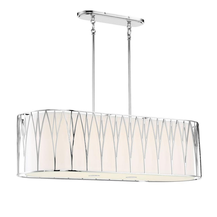 Minka Lavery Regal Terrace 6 Light LED Pendant with Polished Nickel Finish (Pendant 41.87 in W x 24 in H)