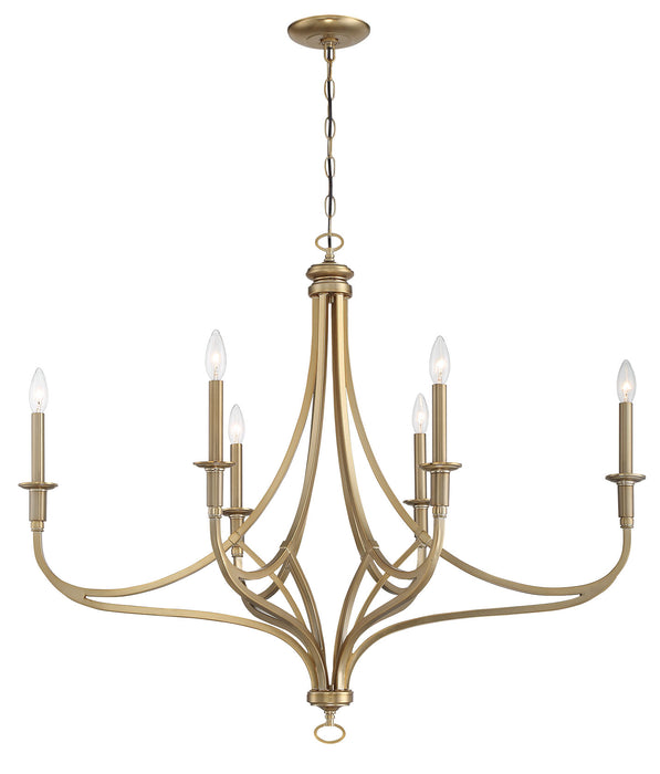 Minka Lavery Covent Park 6 Light Chandelier with a Brushed Honey Gold Finish (Chandelier 40 in W x 32 in H)