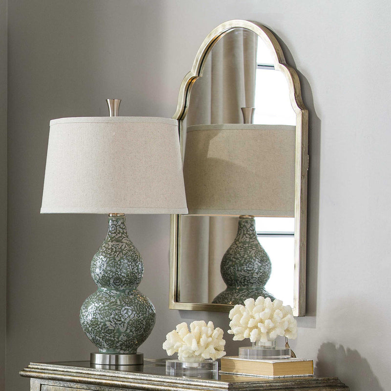 Uttermost Brayden Petite Arch Mirror | Silver Arch Wall Mirror - ALCOVE LIGHTING