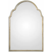Uttermost Brayden 12906 champagne modern petite arch bathroom vanity mirror with hand forged metal frame, 20 in. W x 30 in. H