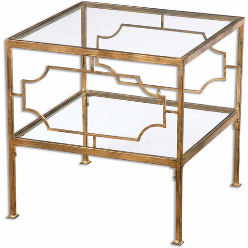 Uttermost 24477 Genell Gold Cube Table