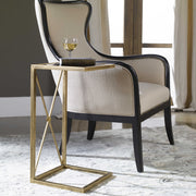 Uttermost Zafina Accent Table | Gold Side Table - ALCOVE LIGHTING