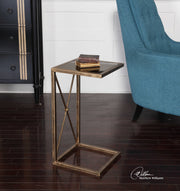 Uttermost Zafina Accent Table | Gold Side Table - ALCOVE LIGHTING
