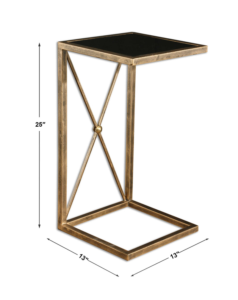 Uttermost Zafina Accent Table | Gold Side Table - ALCOVE LIGHTING