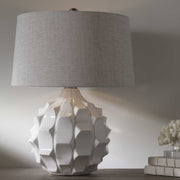 Uttermost 27052 Guerina Scalloped White Table Lamp - ALCOVE LIGHTING