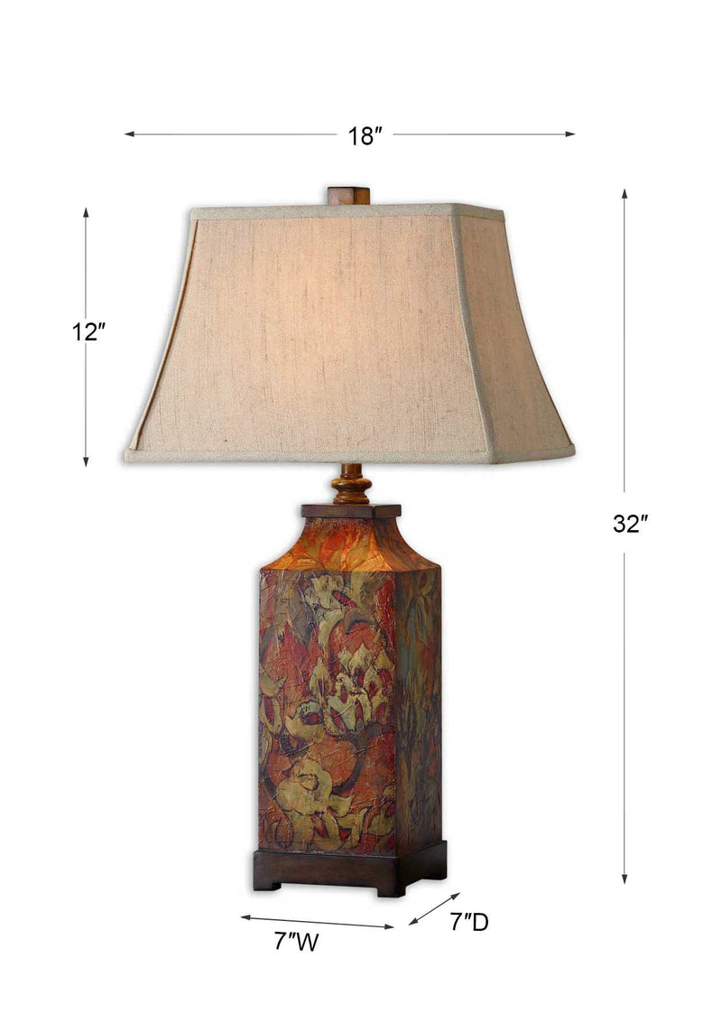 Uttermost 27678 Colorful Flowers Table Lamp - ALCOVE LIGHTING
