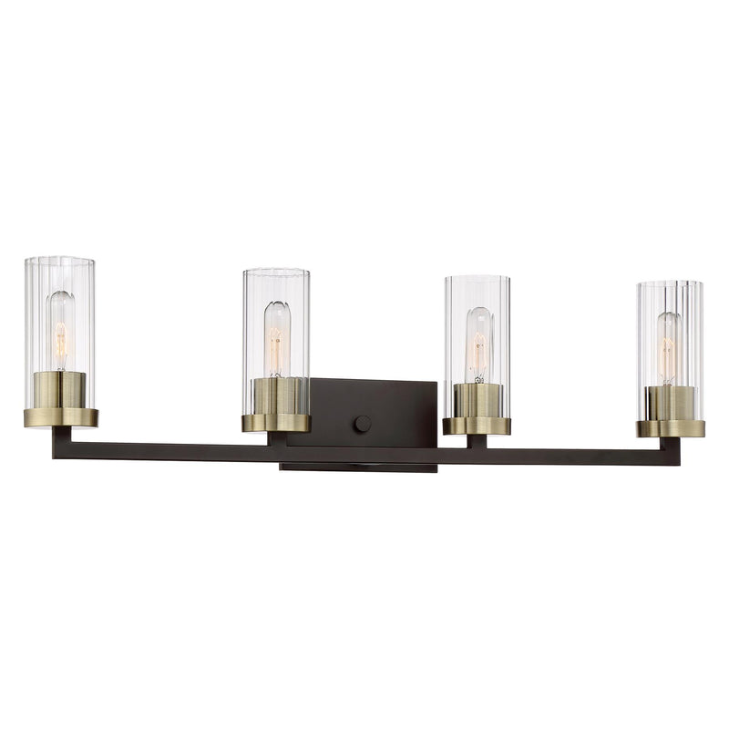 Minka Lavery 3044-560 Ainsley Court 4 Light Aged Kinston Bronze Bathroom Vanity Light