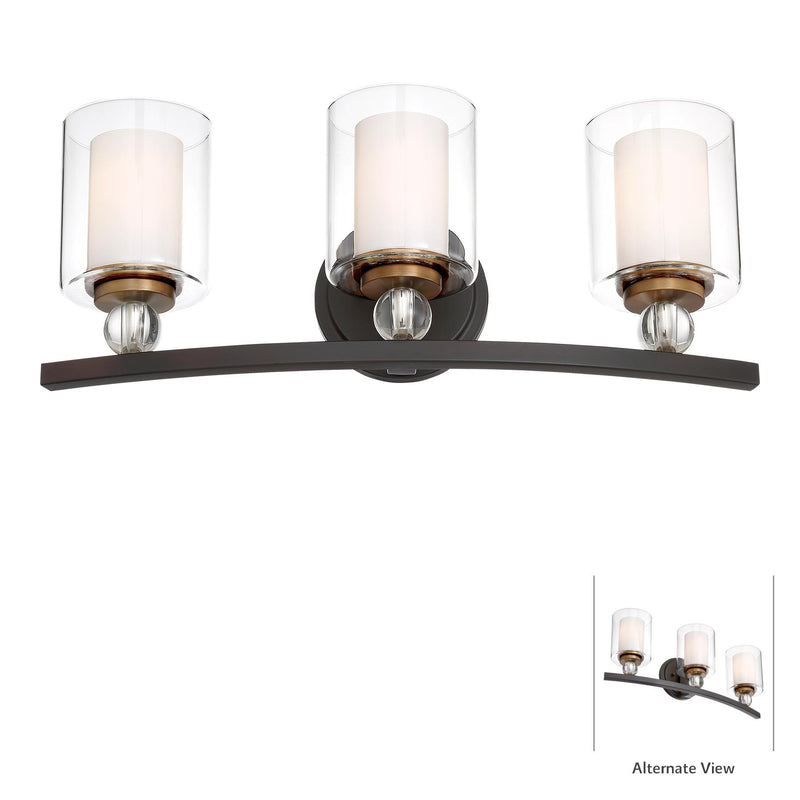 Minka Lavery 3073-416 Studio 5 3 Light Painted Bronze Bathroom Vanity Light