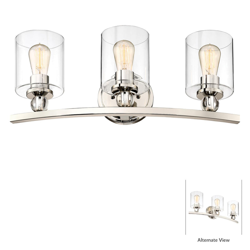 Minka Lavery 3073-613 Studio 5 3 Light Polished Nickel Bathroom Vanity Light
