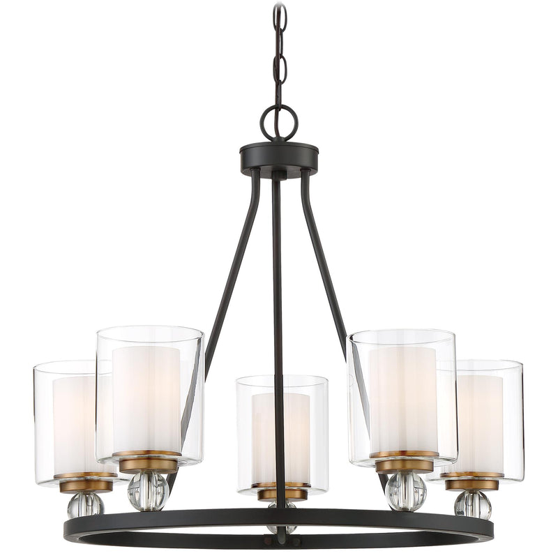 Minka Lavery 3075-416 Studio 5 5 Light Painted Bronze Chandelier
