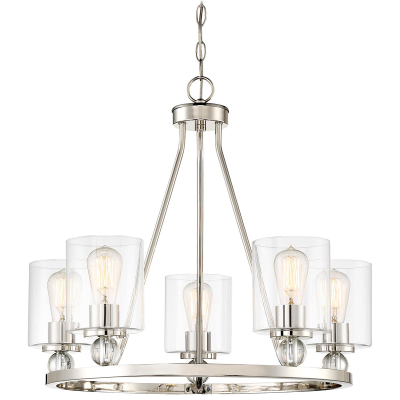 Minka Lavery 3075-613 Studio 5 5 Light Polished Nickel Chandelier