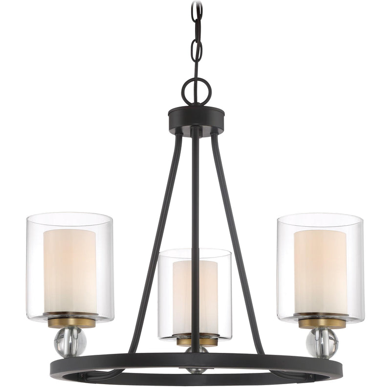 Minka Lavery 3077-416 Studio 5 3 Light Painted Bronze Mini Chandelier