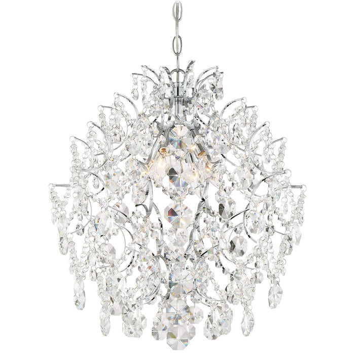 Minka Lavery 3156-77 Isabella's Crown 4 Light Chrome Mini Chandelier