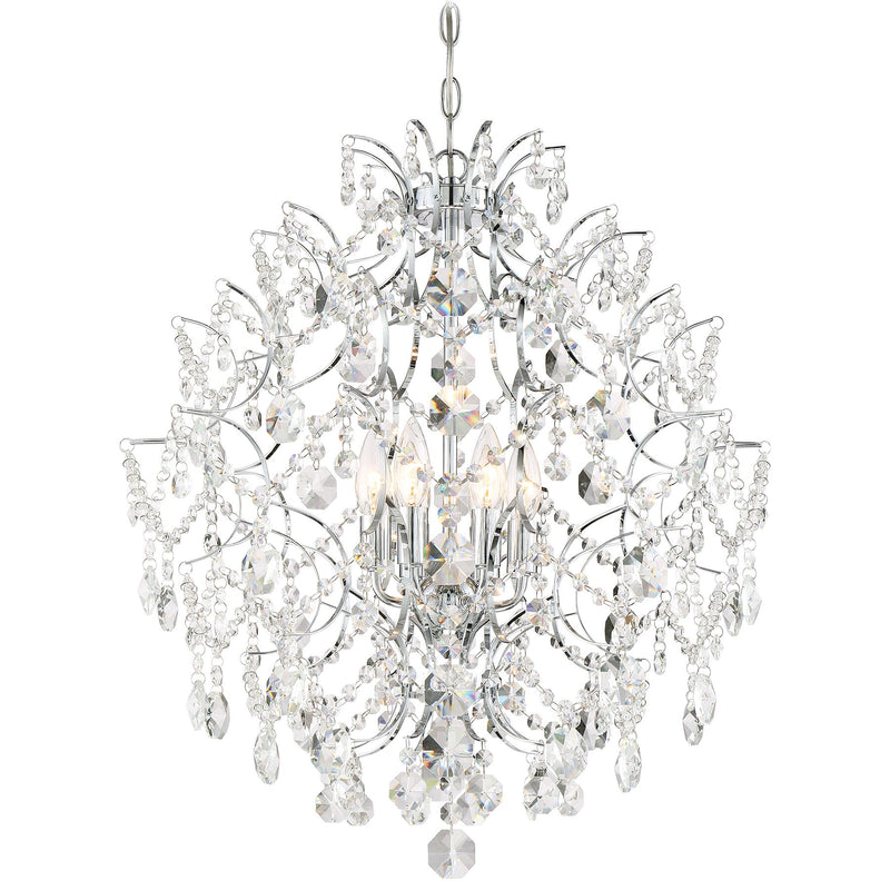 Minka Lavery 3157-77 Isabella's Crown 6 Light Chrome Chandelier