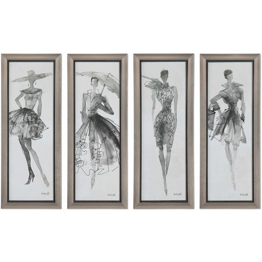 Uttermost 33624 Fashion Sketchbook Framed Art Prints Set of 4