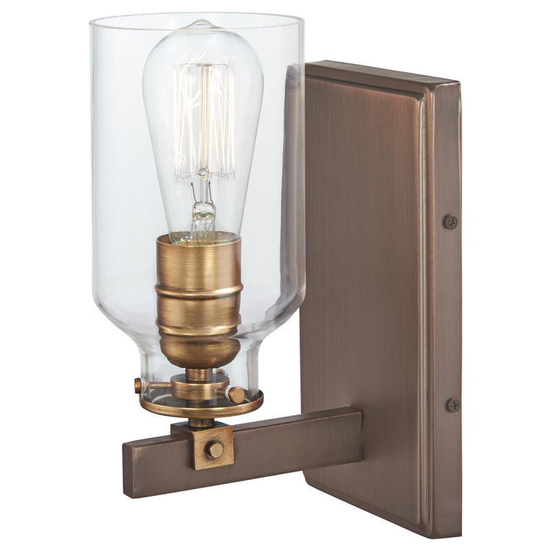 Minka Lavery 3551-588 Morrow 1 Light Harvard Court Bronze Bathroom Vanity Light