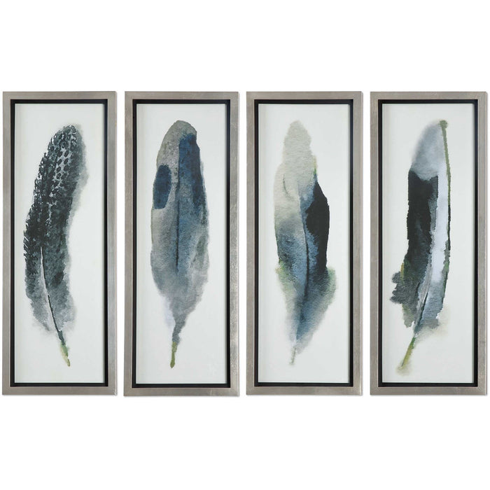 Uttermost 41554 Feathered Beauty Framed Art Prints Set of 4