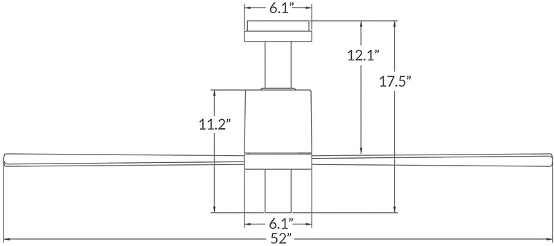 Modern Fan Company Pensi DC 52 in. LED Aluminum/Anthracite Ceiling Fan