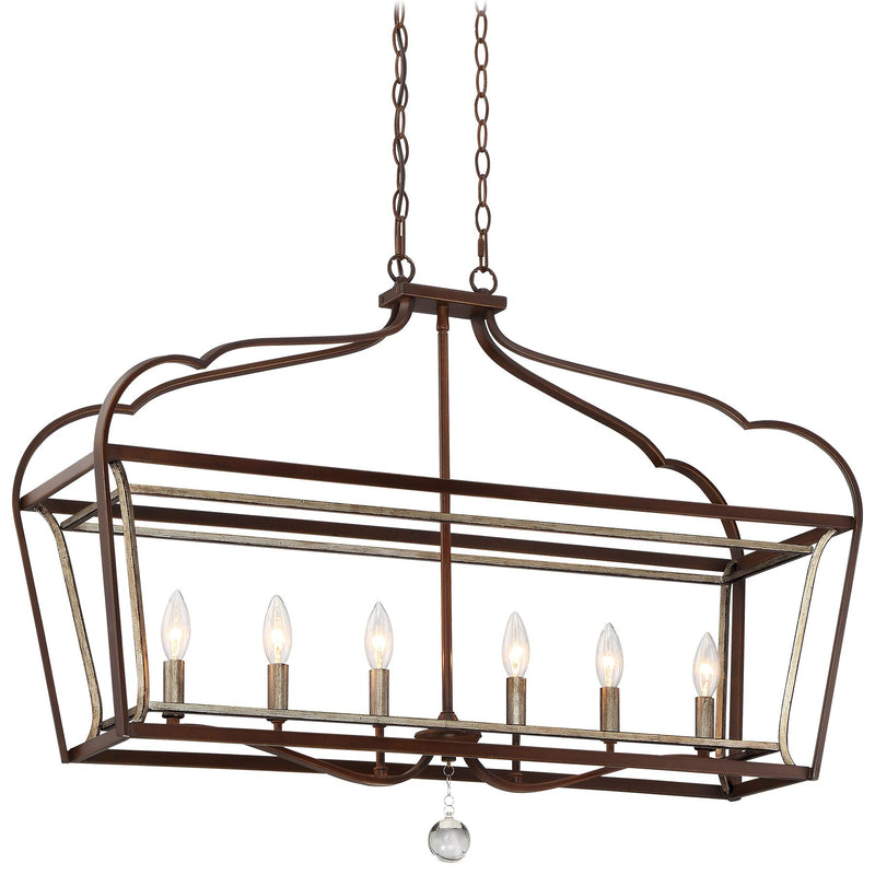 Minka Lavery 4346-593 Astrapia 6 Light Dark Rubbed Sienna Island Light