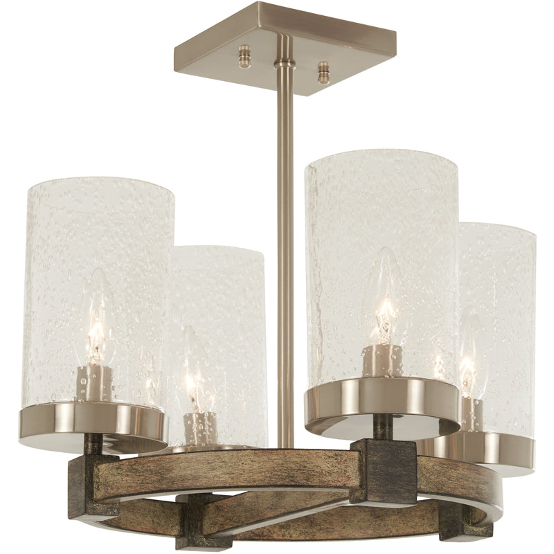 Minka Lavery 4637-106 Bridlewood 4 Light Stone Grey Semi Flush Mount