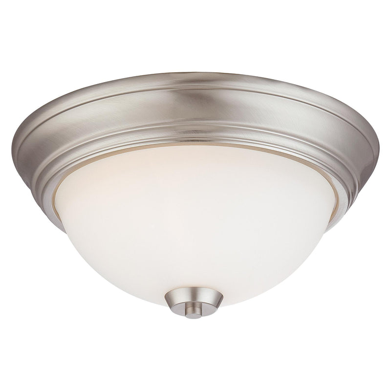 Minka Lavery 4960-84 Overland Park 2 Light Brushed Nickel Flush Mount