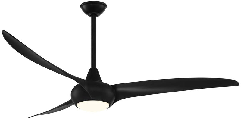 Minka Aire Light Wave 65 in. LED Indoor Coal Ceiling Fan with Remote