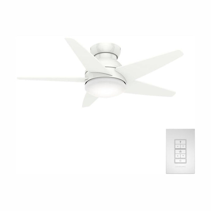 Casablanca 59350 Isotope 44" 3 Blade Low Profile LED Ceiling Fan Fresh White with Wall Control