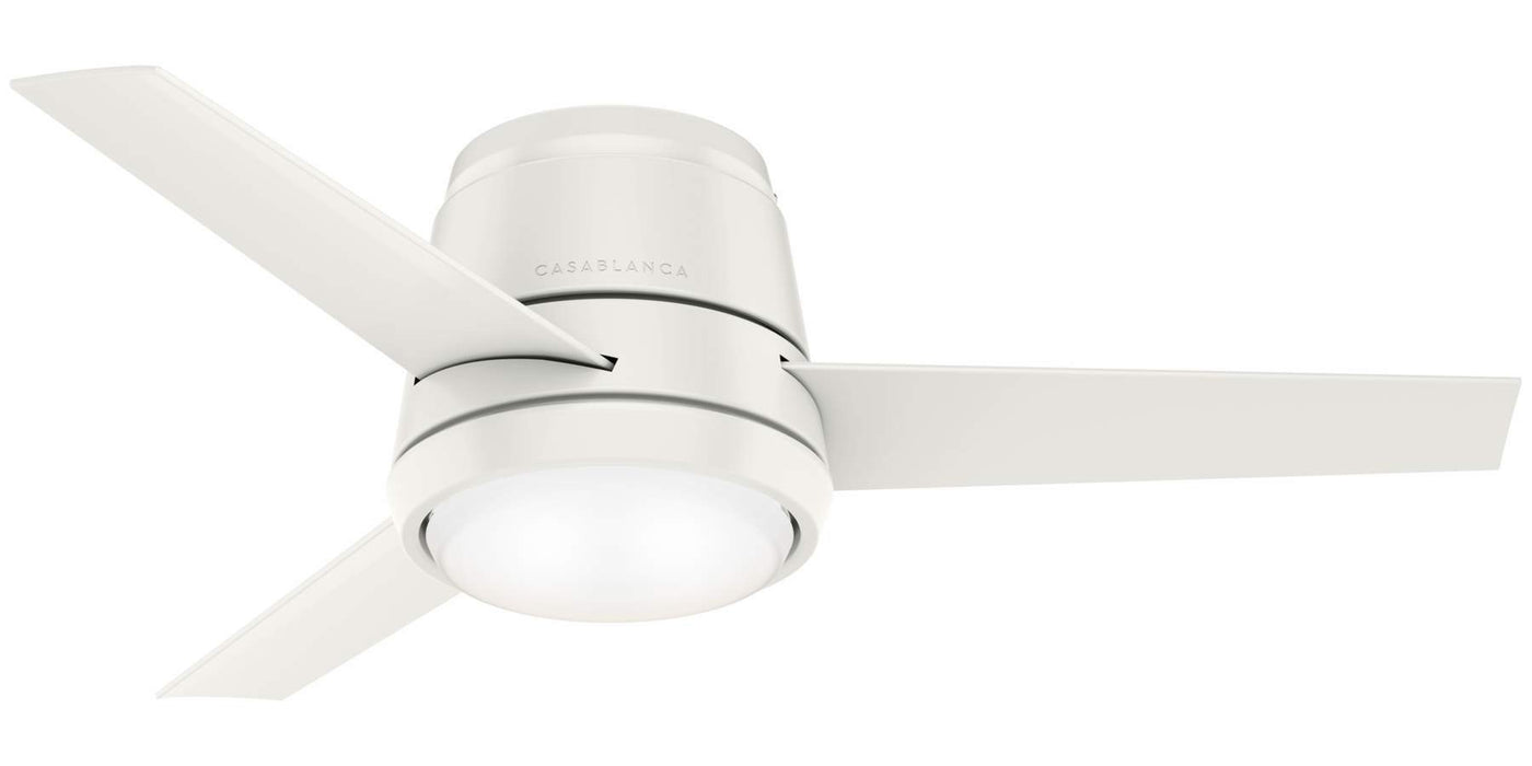 Casablanca 59568 Commodus 44" 3 Blade Flush Mount LED Ceiling Fan Fresh White with Wall Control