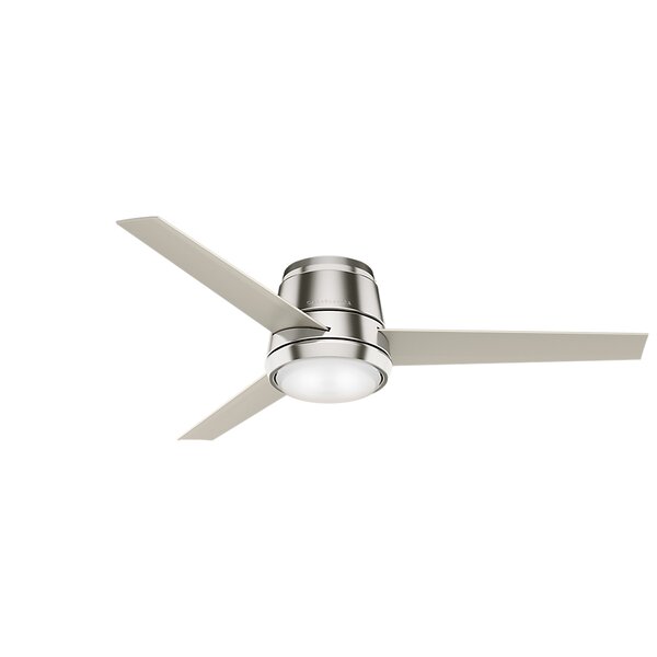 Casablanca 59570 Commodus 44" 3 Blade Flush Mount LED Ceiling Fan Brushed Nickel with Wall Control