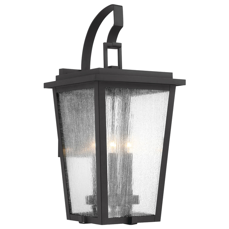 Minka Lavery Cantebury 4 Light Wall Mount Outdoor Light with Sand Coal Finish and Clear Seeded Glass (Wall Mount 15.5 in W x 32 in H) - ALCOVE LIGHTING