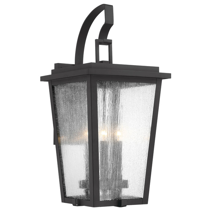 Minka Lavery Cantebury 4 Light Wall Mount Outdoor Light with Sand Coal Finish and Clear Seeded Glass (Wall Mount 15.5 in W x 32 in H)