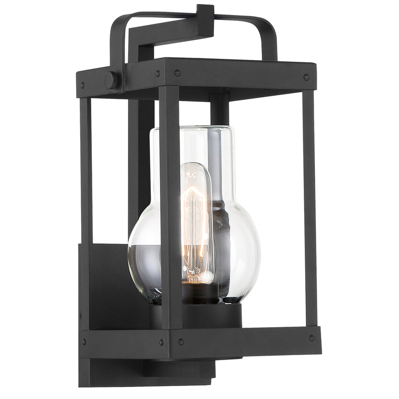 Minka Lavery Sullivans Landing - 1 Light Wall Mount in Sand Coal Finish with Clear Glass Shade (Wall Mount Light 6.38 in W x 12.257 in H