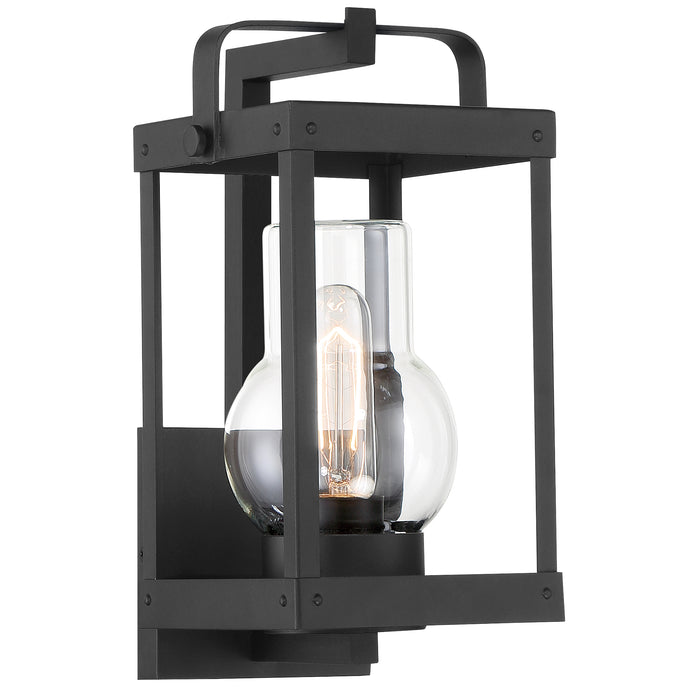 Minka Lavery Sullivans Landing - 1 Light Wall Mount in Sand Coal Finish with Clear Glass Shade (Wall Mount Light 6.38 in W x 16.13 in H)