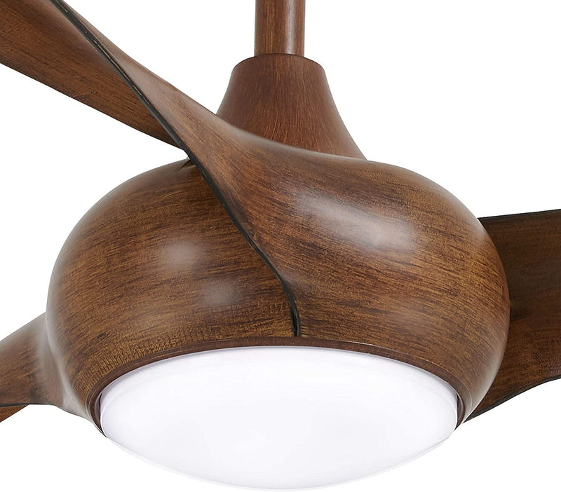 Minka Aire Light Wave 65 in. LED Indoor Koa Ceiling Fan with Remote