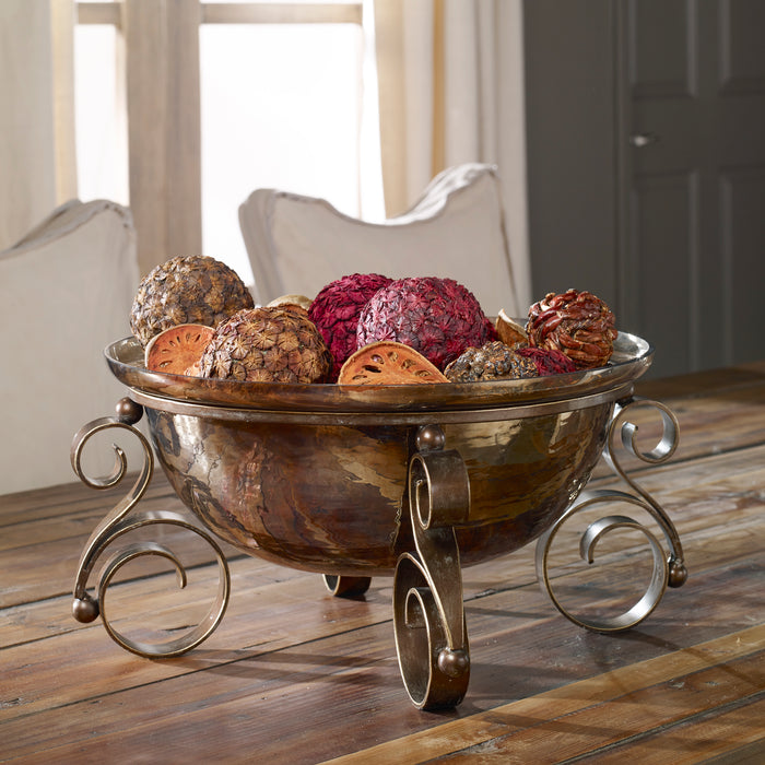 Uttermost 18955 Alya Bronze Glass Bowl