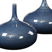 Uttermost 18988 Zayan Blue Vases, Set of 2
