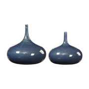 Uttermost 18988 Zayan Blue Vases, Set of 2