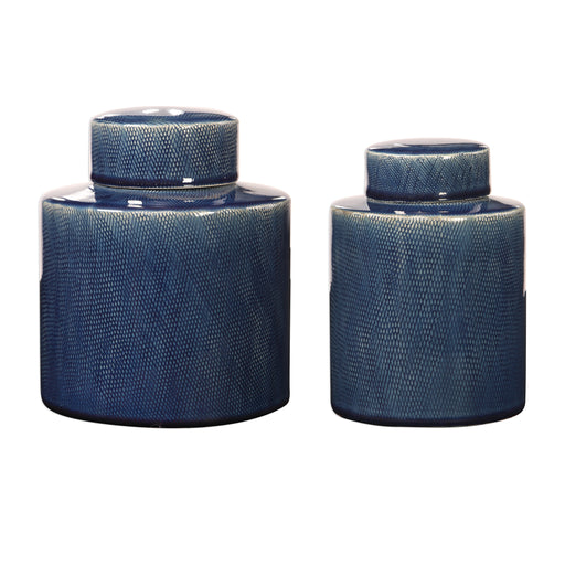 Uttermost 18989 Saniya Blue Containers, Set of 2