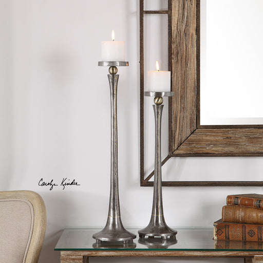 Uttermost 18994 Aliso Cast Iron Candleholders Set of 2