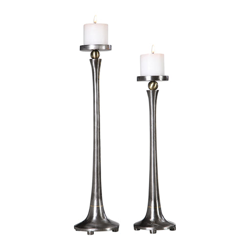 Uttermost 18994 Aliso Cast Iron Candleholders Set of 2