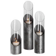 Uttermost 17518 Karter Iron & Glass Candleholders Set of 3