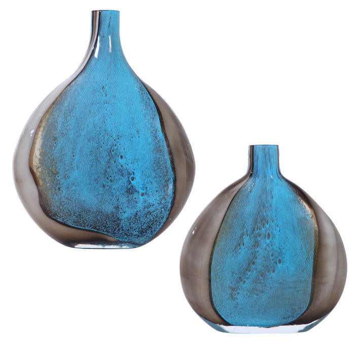 Uttermost 17741 Adrie Art Glass Vases, Set of 2