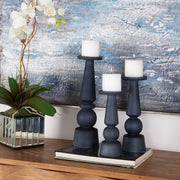 Uttermost Cassiopeia Blue Glass Candleholders