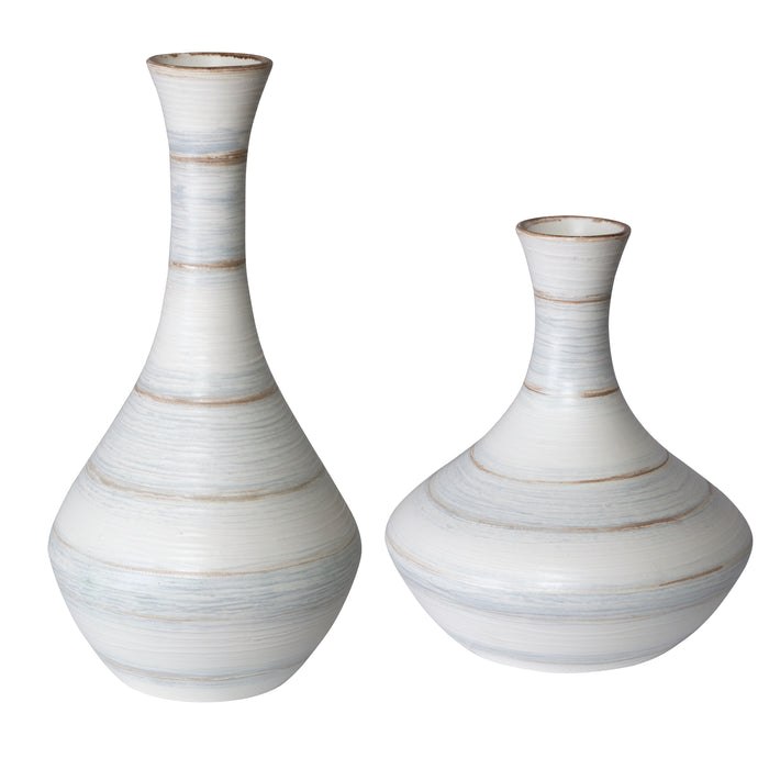 Uttermost Potter Fluted Striped Vases