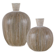 Uttermost Islander White Washed Vases